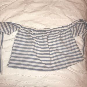Striped off the shoulder top